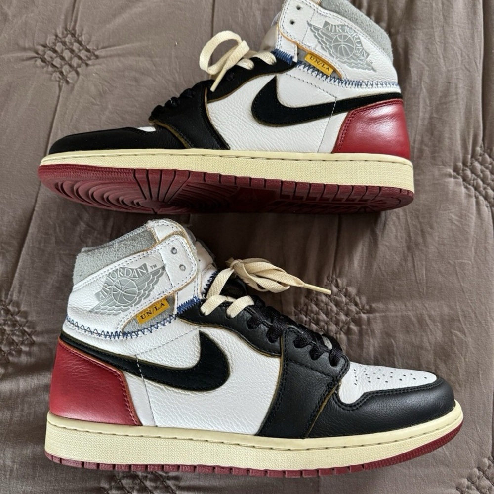 Union LA “Black Toe” Jordan 1 High - White/Black/Red sz 9.5